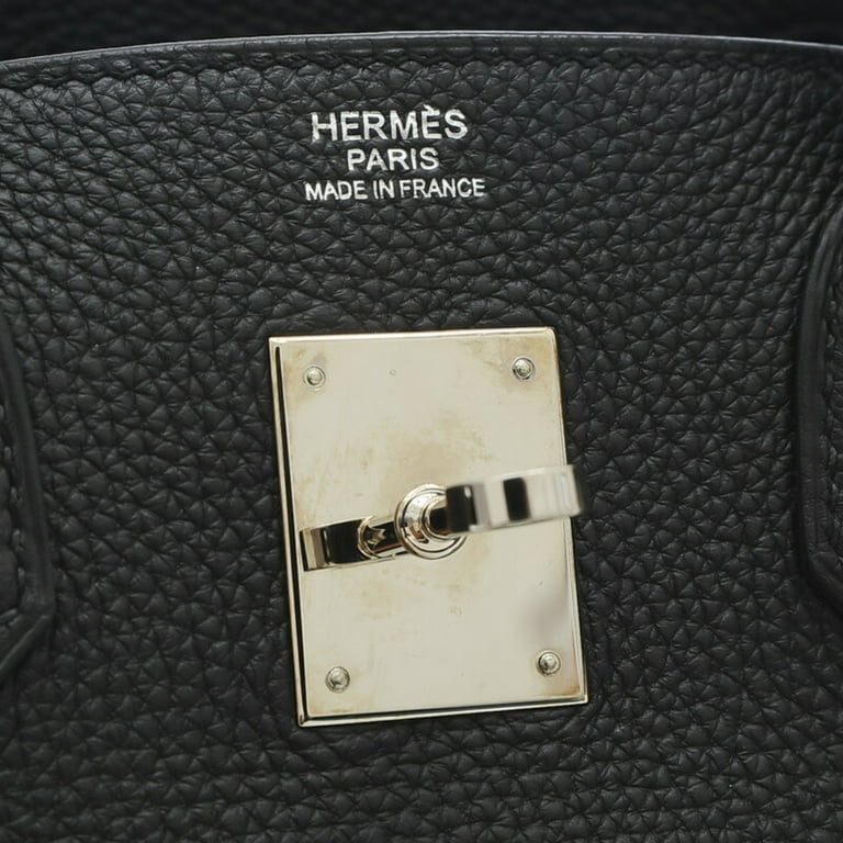 Hermes Birkin bag 25 Black Togo leather Silver hardware