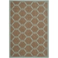 thumbnail image 2 of SAFAVIEH Courtyard Estelle Geometric Indoor/Outdoor Area Rug, Brown/Aqua, 5'3" x 7'7", 2 of 7