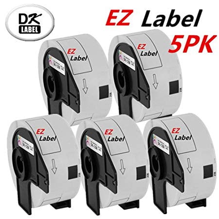 5 Rouleaux EZlabel Brother DK1208 Grandes Étiquettes d'Adresse 1-1/2 Pieds' X 3-1/2 Pieds' (38mm X 90.3mm)