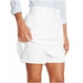 thumbnail image 3 of Gloria Vanderbilt Womens Pennie Knit Waistband Poplin Pull On Skort (14, Prism White), 3 of 3