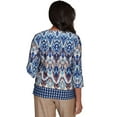 thumbnail image 2 of Alfred Dunner Womens Ikat Diamond Border Square Neck Top, 2 of 4
