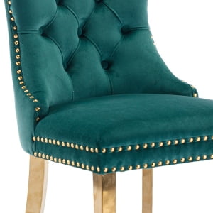 062 Green Velvet, Gold Legs