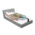 thumbnail image 2 of Ambesonne Tree Fitted Sheet & Pillow Sham Set, Blooming Flowers Heart, Twin, Multicolor, 2 of 2