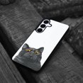 thumbnail image 4 of WIRESTER Shockproof Soft Rubber Cover Case for Samsung Galaxy S25 FE 5G 6.7" 2025, Black Bombay Kitten Cat, 4 of 5