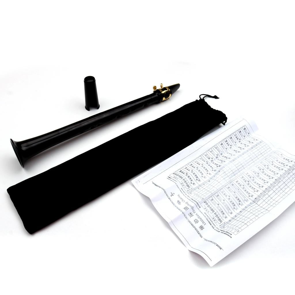 LeeQinersw Little Sax Mini Alto Saxophone Simple Key C Pocket Music Tool & Carrying Bag
