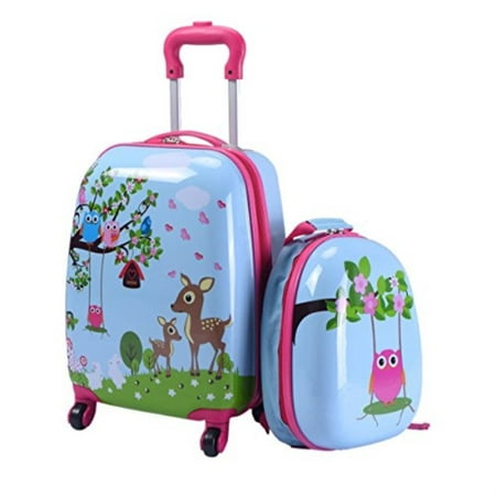 DreamHannk 2 pcs ABS Kids Suitcase Backpack Set?16