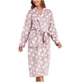 thumbnail image 2 of Aloohaidyvio Plush Robes for Women,Womens Bathrobe Ladies Fleece Plush Warm Long Robes Fleece Nightgown Sleepwear, 2 of 6