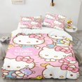 thumbnail image 1 of Sanrio Duvet Cover Set Hello Kitty Bedding Set Cartoon Anime Hello Kitty Quilt Cover Pillowcase Bed Set Twin Full Queen, 1 of 1