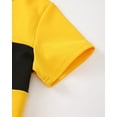 thumbnail image 5 of 9Y Big Boys Clothes 10Y Boys 2PCS Summer Outfits Set Crew Neck Big Boys Short Sleeve Color-blocked Top Shorts Set Yellow, 5 of 7