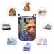 thumbnail image 4 of Fotbe Color Splash Fox Portrait Cesto de Ropa con Asas, Cesto Impermeable de Gran Capacidad, Bolsa de Lavado para Dormitorio, Cesto de Ropa con Ruedas y Asas-Medium, 4 of 6