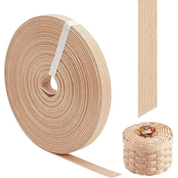 21 Yards Paper Rattan Weaving Cane 15mm (5/8 Inch) Wide Camel Canning Material Paper Woven Twine for DIY Crafts Making Home Decor Bed Chair Repair 1 Roll