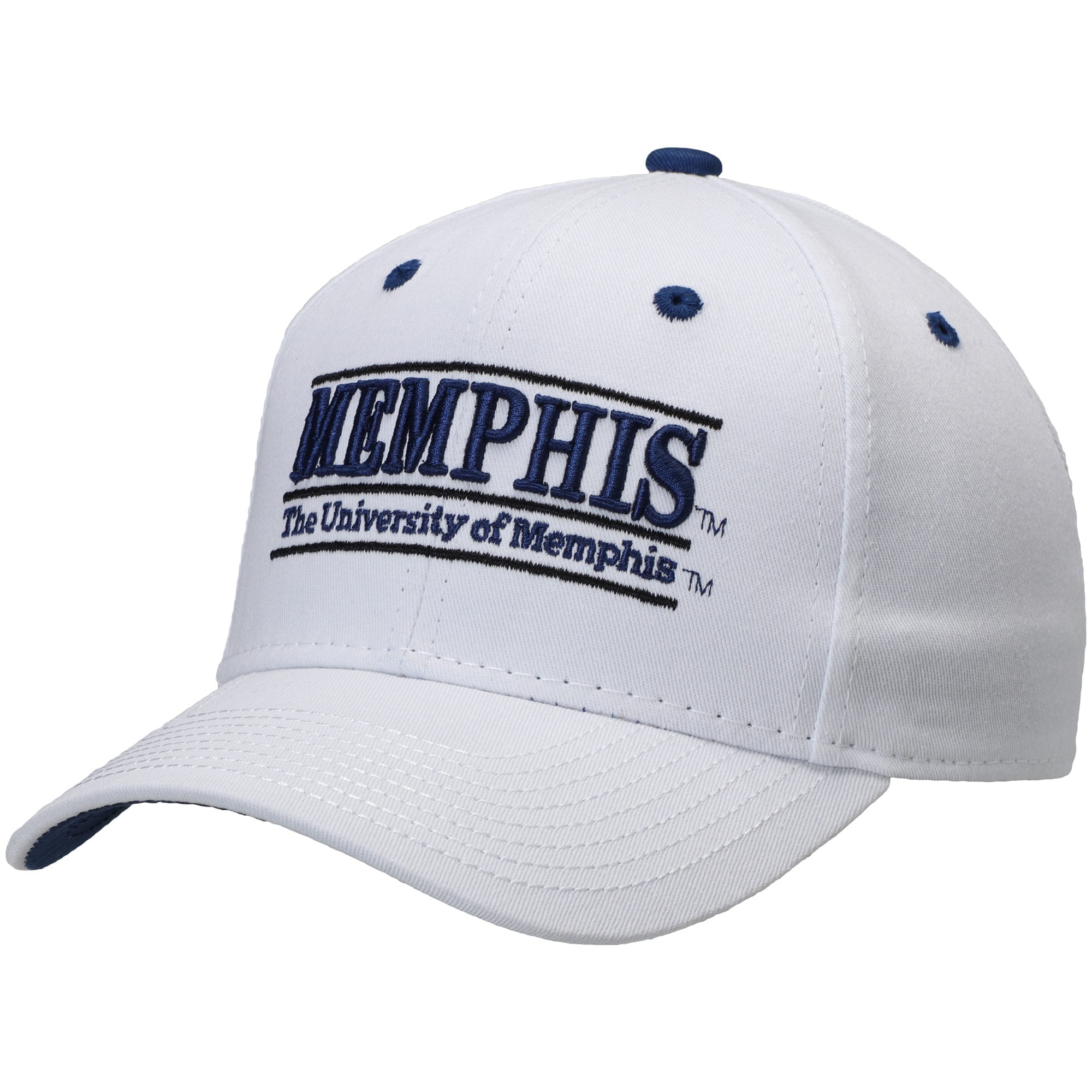 Men's The Game White Memphis Tigers Classic Bar Structured Adjustable