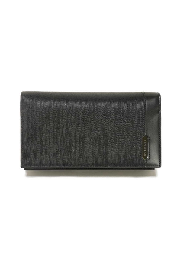 Pre-Owned Bulgari BVLGARI Serpenti Scaglie Man Large Grain Calf Bi-fold Wallet with RFID IC...