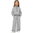 thumbnail image 3 of Kiijoy Girls Casual Tracksuit Half Zip Hoodie Sweatpants Athletic Outfits, Sizes 4-16, 3 of 3