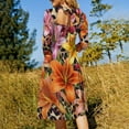 thumbnail image 5 of Leopard Print Lilies Vibrant Bouquet Dress Summer Dresses Woman Street Style Big Size Casual Dress, 5 of 9