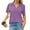 Purple Pink #27, variant on WULMLEO Plus Size Collared Polo Shirts Summer Short Sleeve V Neck Business Tops for Women Dark Green S
