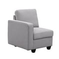 thumbnail image 6 of Six Seat Fabric Reversible Modular Sofa & Two Ottoman-Light Gray, 6 of 9