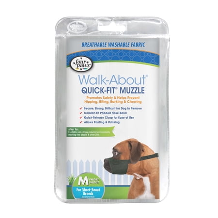 Four Paws Quick-Fit Dog Muzzle Medium Short Snout (1 Count)
