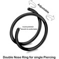thumbnail image 2 of Qucyy 2-36 Pcs 20G Double Hoop Nose Ring for Single Piercing Nose Rings Hoops Double Nose Rings for Women Nose Ring Hoop for Women Nose Piercing Jewelry 5 color, 2 of 5