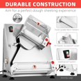 thumbnail image 6 of Commercial Pizza Dough Roller Sheeter, Max 12", Automatic 370W Electric Pizza Dough Roller, Stainless Steel, Suitable for Noodle, Pizza Bread and Pasta Maker Equipment, 6 of 7