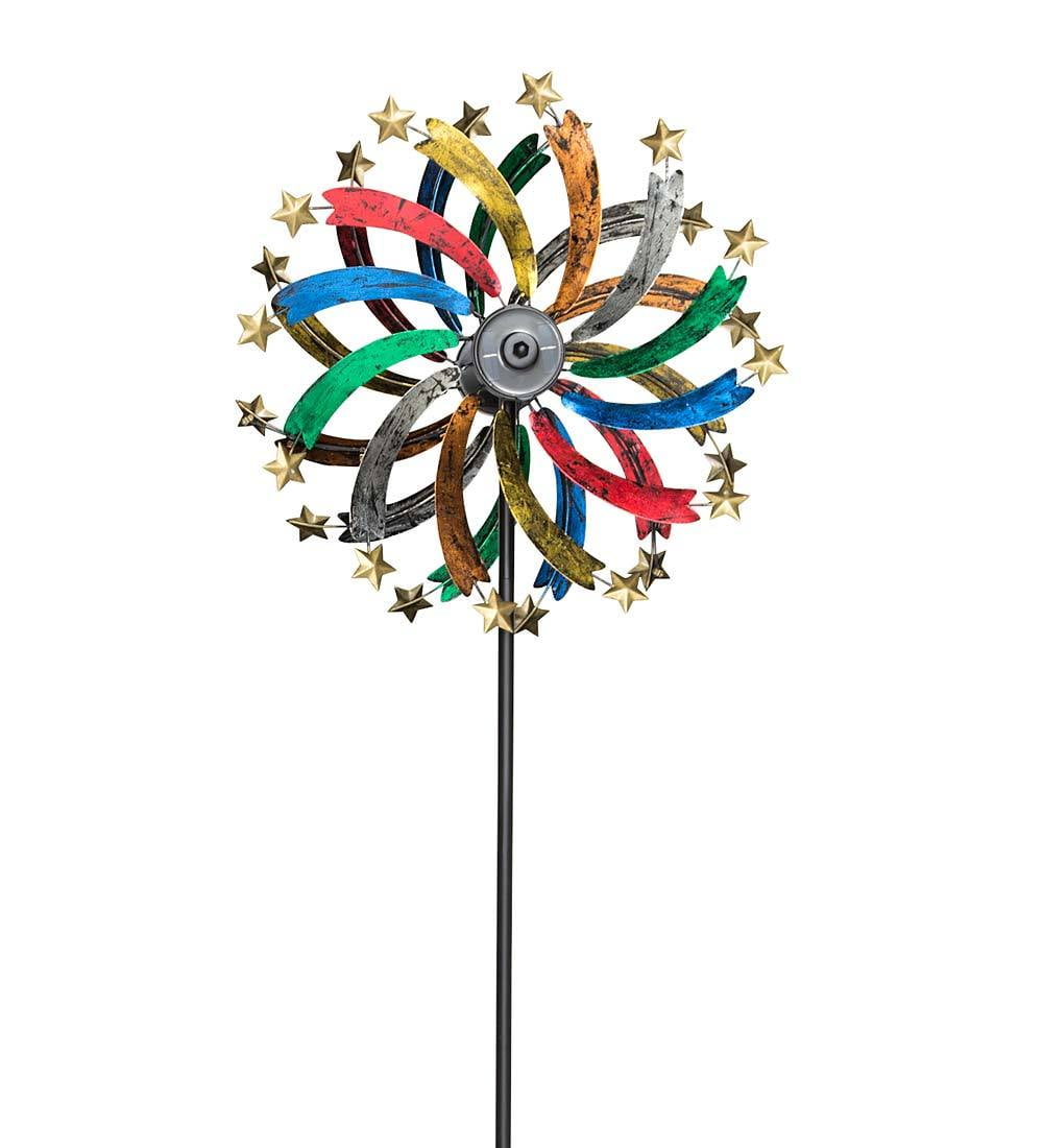 Solar Shooting Star Metal Wind Spinner for Gardens by Problem Solvers