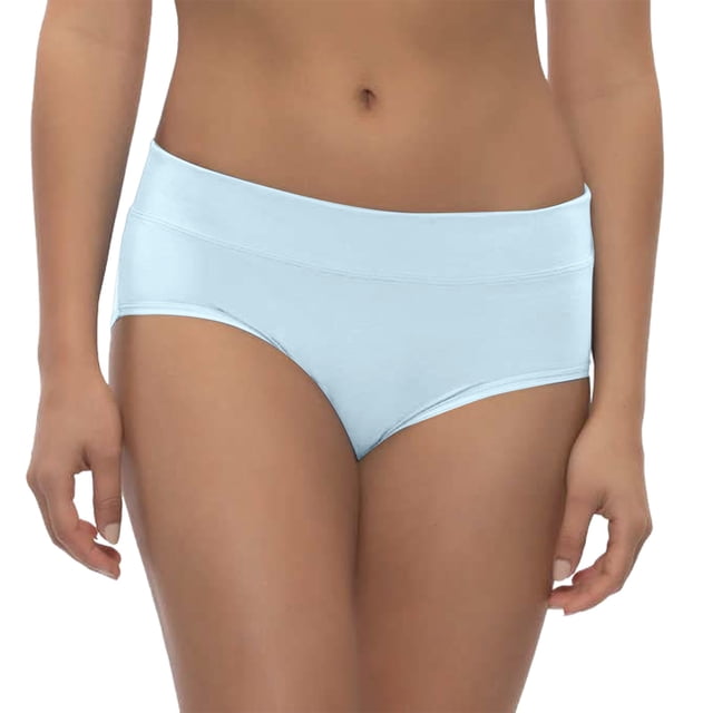 Gibobby Calzoncillos de encaje para mujer Bragas de algodón de cintura media de tamaño, parte inferior de algodón, ropa interior de mujer de color sólido(Azul,XL)