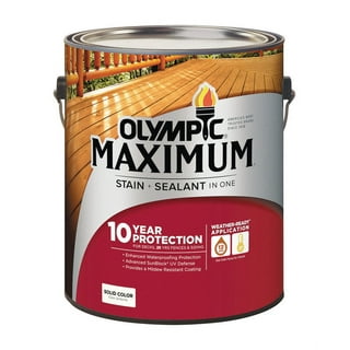 Olympic 1 gal. Mystic Black Exterior Solid Wood Protector Stain Plus Sealant in One