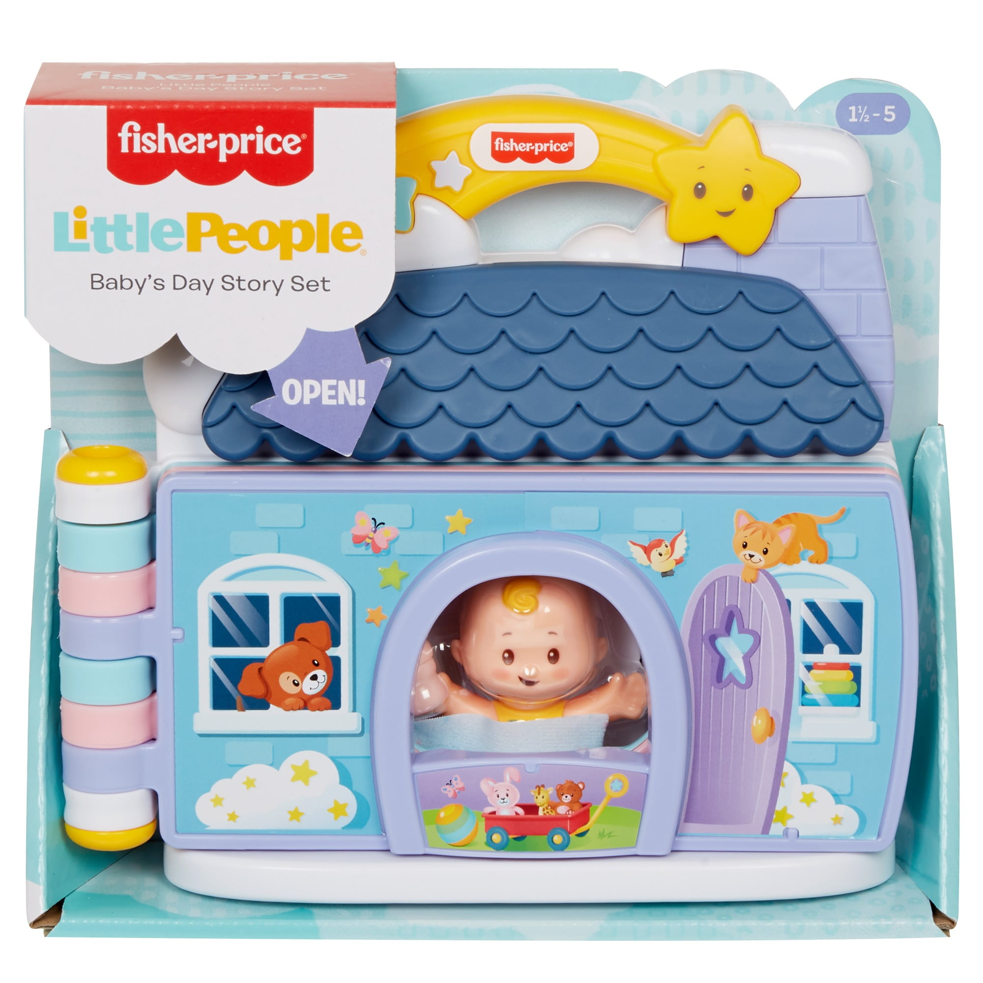 Fisher Little People Baby's Day Story Book Set Once for sale online 