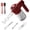 Red, variant on 7-Speed Cordless Hand Mixer for Baking - Electric Handheld Mixer with 6 Stainless Steel Attachments, Turbo Boost, Digital Display, Lightweight Cake Mixer for Eggs, Cream, Cookie Dough (Yellow)