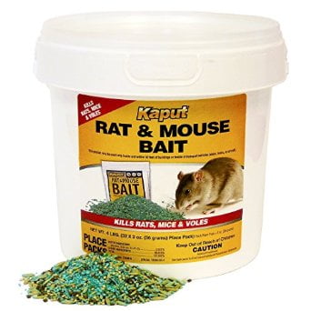 - Kaput Rat Mouse Vole Bait Packs 150ct- Warfarin