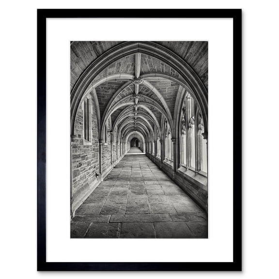 Armfield Stone Arched Hallway Framed Wall Art Print