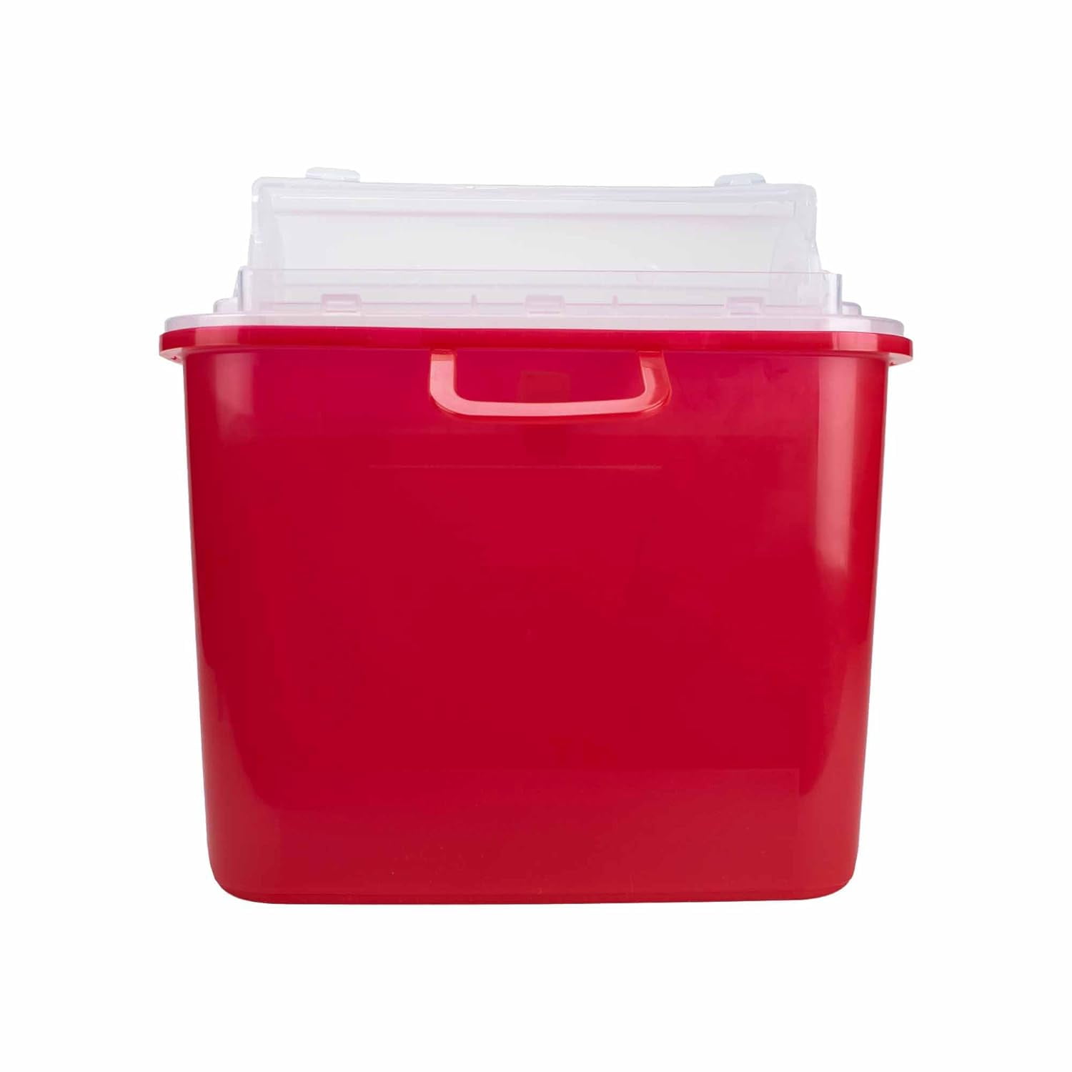 Medegen Heavy Duty Sharps Container for Home Use & Professional, 5.4 Quart (12-Pack) with Clear Locking Lid, Multi-Purpose Biohazard Needle and Syringe Disposal, Professional Medical Grade