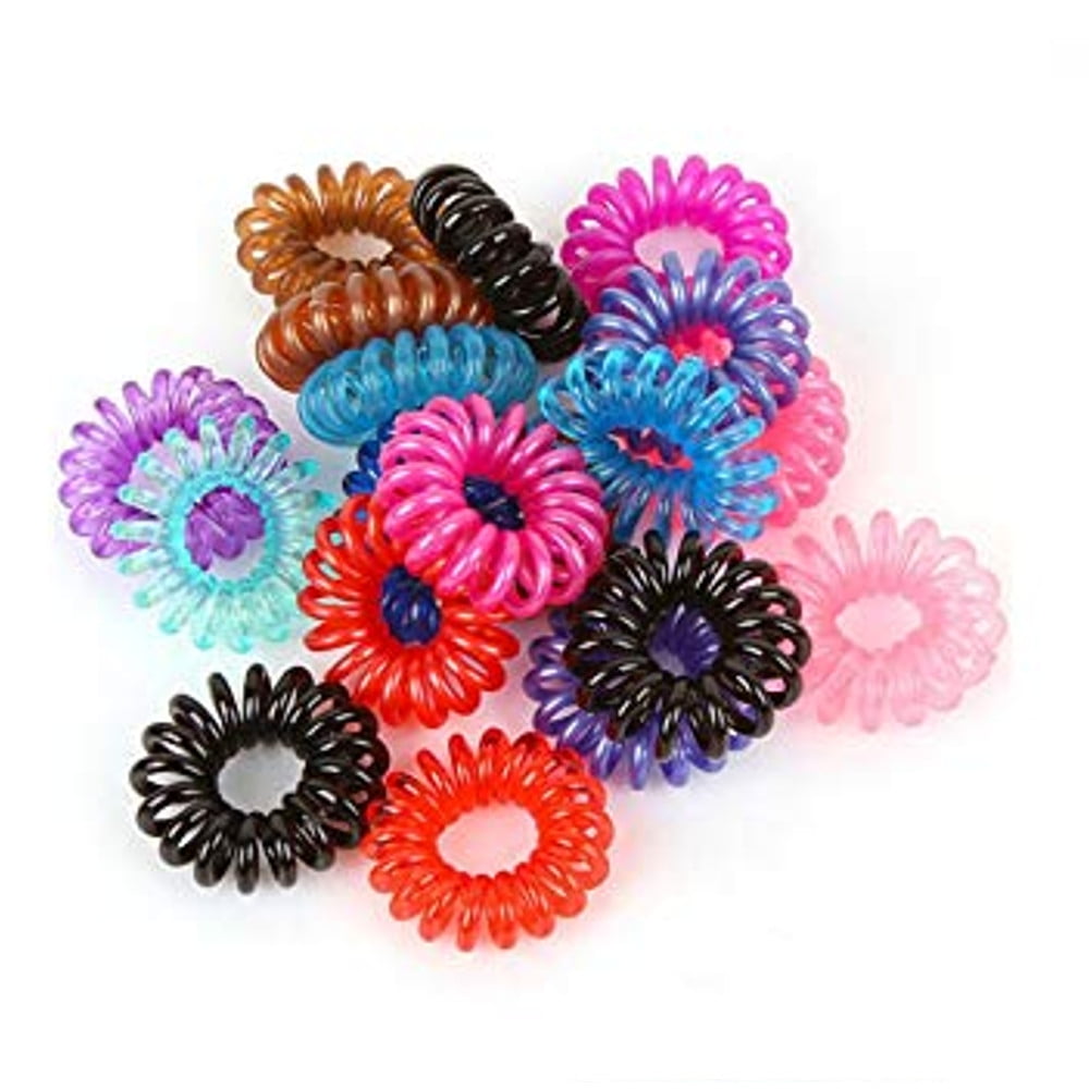 Spiral Hair Ties No Crease Coil Hair Ties Telephone Cord Hair Ties