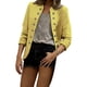 thumbnail image 1 of Chaquetas suelta Gibobby Traje abotonado invierno mujer con chaqueta de cuello ligero rendimiento atlético Y2K Amarillo L, 1 of 5