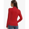 thumbnail image 5 of T-Shirt Women Long Sleeve Mock Neck Slim Fit Tops Base Layer Soft Lightweight Stretch Undershirts, 5 of 6