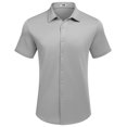 thumbnail image 3 of COOFANDY Men's Short Sleeve Wrinkle Free Dress Shirts Lightweight Stretch Shirts, 3 of 5