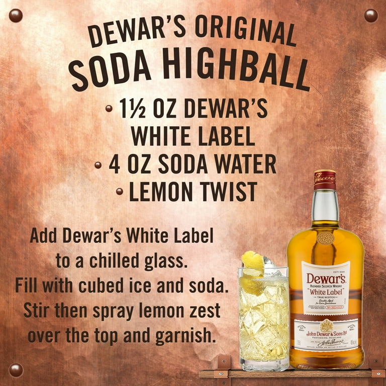 Dewar's White Label Blended Scotch Whisky, 1.75 L Bottle, ABV 40