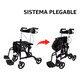 thumbnail image 4 of Andadera Plegable Adultos Ortopedica 2 En 1 Asiento Ruedas, 4 of 6
