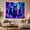 Cosmic Wolves, variant on Cosmic Wolf with Swirling Vortex of Glowing Energy Mystical Digital Art for Space Lovers Celestial Wall Art Halloween Gift Tapestry Wall Hanging for Bedroom, Living Room and Dorm