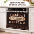 thumbnail image 5 of Heat-Resistant Tie-Back Oven Curtain 29.5x21.3 Inch,Polyester Dust & Oil Splash Proof,Machine Washable Decor for Kitchen Stove Oven Skirt Decor 29.3"W*21.3"H, 5 of 6