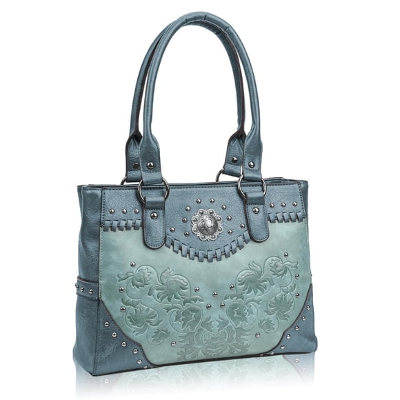 Bolso LAVAWA para mujer, tamaño grande, estilo western, azul