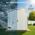 thumbnail image 7 of Homall 6x6ft Outdoor Plastic Storage Shed with Window,Weather-Resistant, Easy Assembly, Wood-Effect Garden Tool House,White, 7 of 7