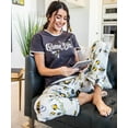 thumbnail image 5 of Lazy One Women's Pajama Set, Short Sleeves with Cute Prints, Relaxed Fit, Queen Bee, 5 of 7