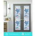 thumbnail image 5 of Window Privacy Film Blue Turtle Coastal Stained Glass Window Film Decorative Sun Block Window Cover Summer Beach Starfish Nautical Window Clings Static Adhesive Sticker for Bathroom 23.6"x78.7", 5 of 7
