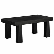 Yardi Yarda 63" Modern Wood Conference Table, MDF Meeting Room Table, Rectangle Shape Dining Table, Black
