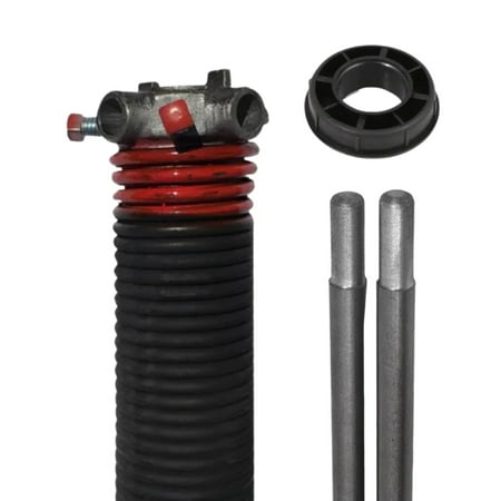 

Garage Door Torsion Spring (225 x 1.75 x 31) - Black | 1 Nylon Bushing + Winding Bars | Left Hand Wound Replacement (Right Side) (Cone Color: Black)