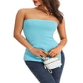 thumbnail image 3 of Femmes Sexy Bustier Tube Top Été Sans Manches Fente Bandeau Y2k Slim Fit Réservoir Bustier Top, 3 of 6