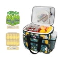 thumbnail image 2 of FORMRS Insulated Cooler Bag 24 Cans Capacity Soft Leakproof Lunch Box with Side Pockets, Green Lemon Leaves, 2 of 7