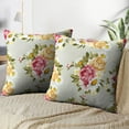 thumbnail image 3 of LALILO Throw Pillow Covers Floral With Peony Accent Art Artwork Cushion Cover 18" x 18", 2 Pack, 3 of 6