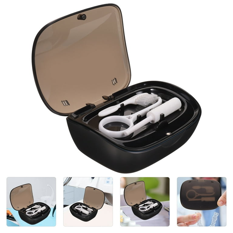 New Double-layer Retainer Storage Case with Belt Chewing,Removal